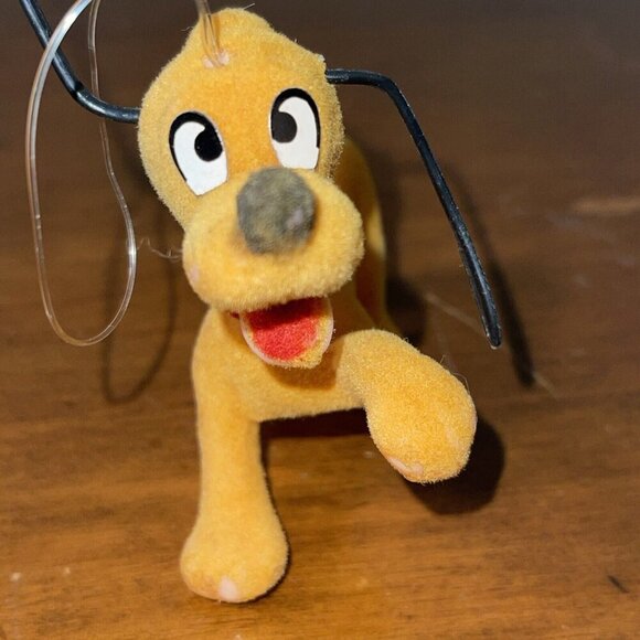 Vintage Sears Flocked Plastic Pluto Walt Disney Hanging Christmas Ornament - Picture 6 of 6
